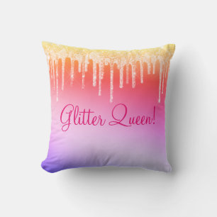 Coussin Parties scintillant Queen Hot rose étincelles Blin