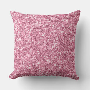 Coussin Parties scintillant rose Dusty Rose Texture Imprim