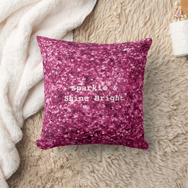 Coussin Parties scintillant rose étincelle (Couverture)