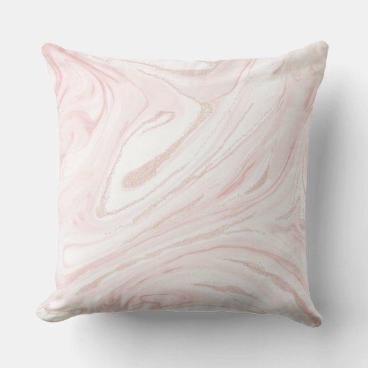 Coussin Parties scintillant rose moderne marbre (Recto)