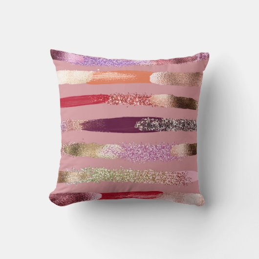 Coussin Parties scintillant rose or de Glam de fille Broch (Recto)