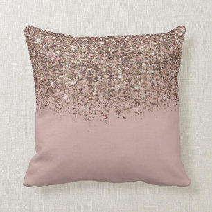 Coussin Parties scintillant rose pâle Séquin décoratif col