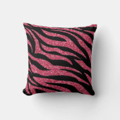 Coussin Parties scintillant rose Zebra Imprimer Jeu d'orei (Recto)