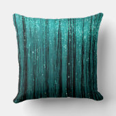 Coussin Parties scintillant Turquoise Aqua Glam (Verso)