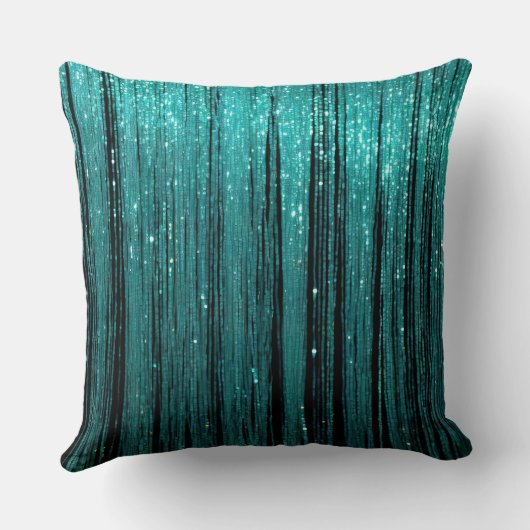 Coussin Parties scintillant Turquoise Aqua Glam (Verso)