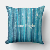 Coussin Parties scintillant Turquoise Aqua Glam (Recto)