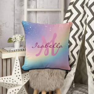 Coussin Parties scintillant Unicorne arc-en-ciel