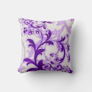 Coussin Parties scintillant violet tourbillonne girly moti