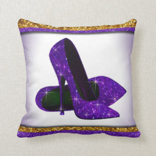 Coussin Parties scintillant violette haute