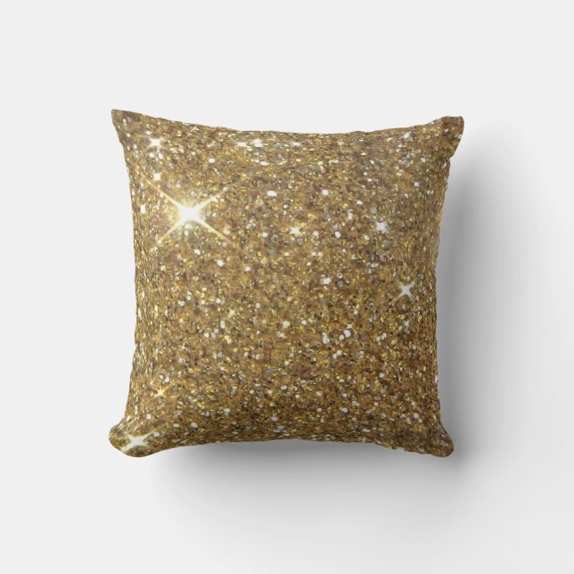 Coussin Parties scintillantes de luxe d'or - image (Recto)