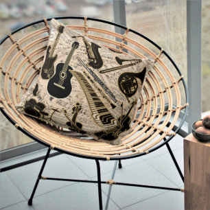 Coussin Partition et instruments Black/Gold ID481