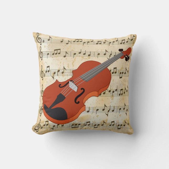 Coussin Partition violon réversible (Recto)