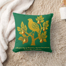 Partridge In Pear Tree Emerald Green Christmas