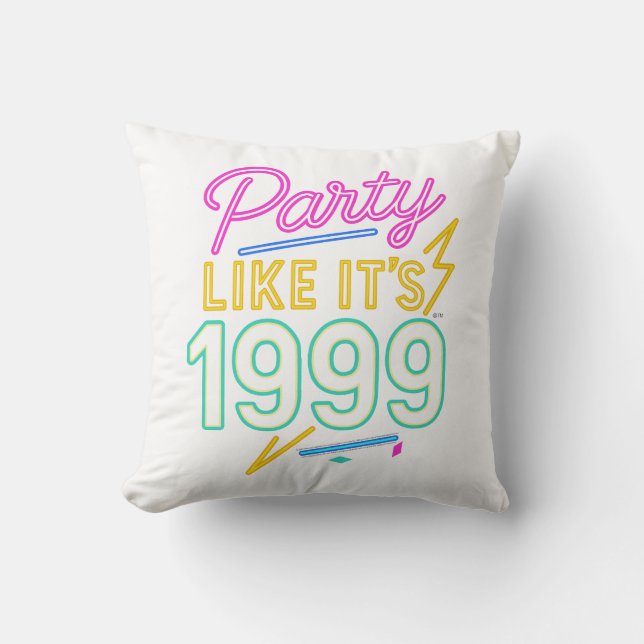 Coussin Party Like It’s 1999®™ – Neon Voltage (Recto)