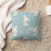 Coussin Parure de chambre bébé personnalisée avec lapin et (Couverture)
