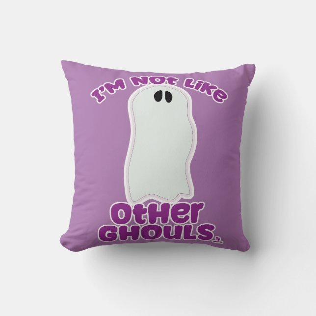 Coussin Pas comme d'autres gouls Halloween Ghost Art (Recto)