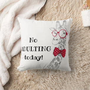 Coussin Pas d'âge adulte aujourd'hui Giraffe drôle