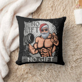 Coussin Pas d'ascenseur Pas de cadeau Santa Claus Gym (Couverture)