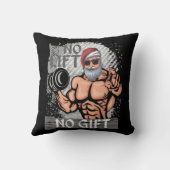 Coussin Pas d'ascenseur Pas de cadeau Santa Claus Gym (Verso)