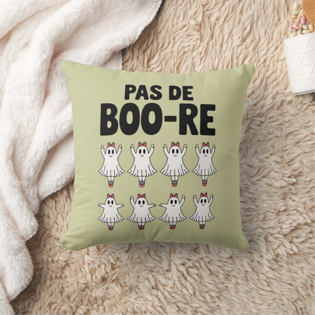 Coussin Pas de Boo-re Danseuse Fantôme Halloween Effrayant (Couverture)