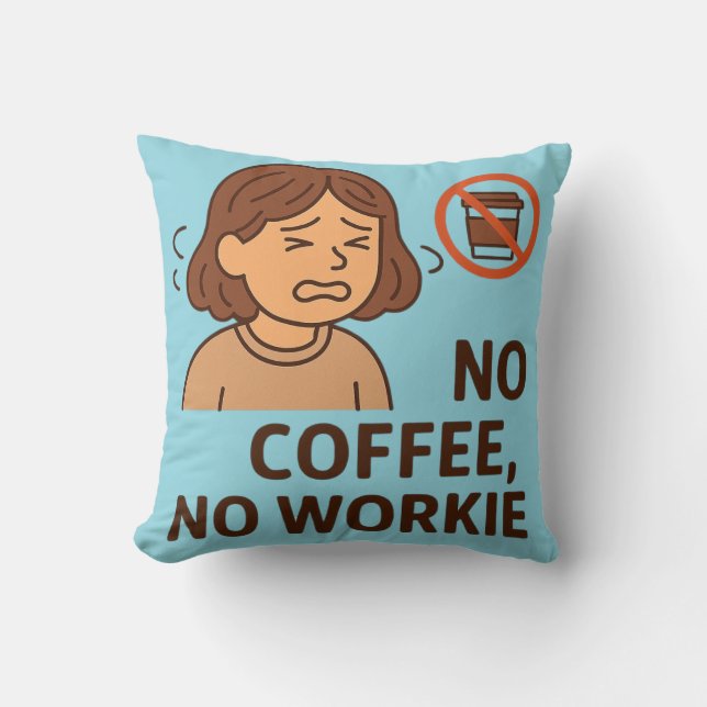 Coussin Pas de café, pas d'activité (Recto)