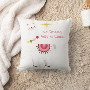 Coussin pas de drame juste un lama