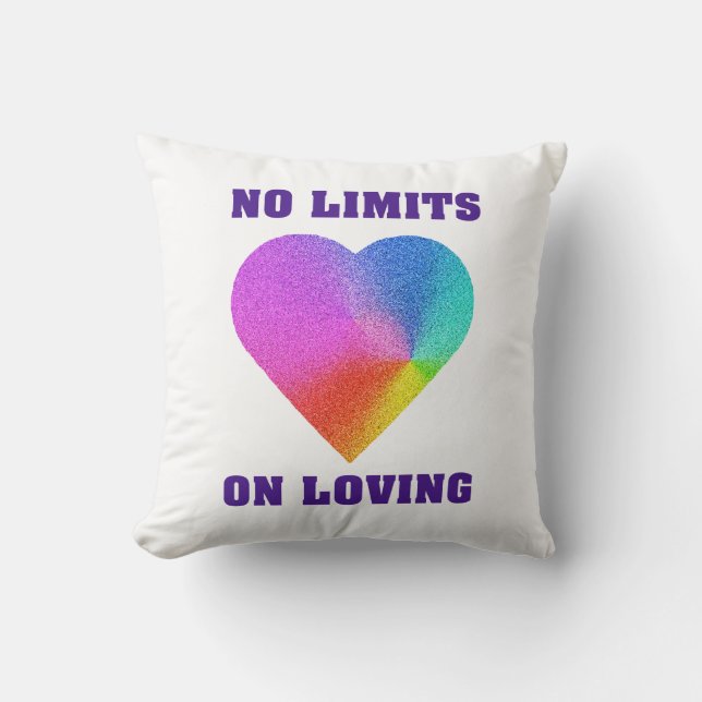 Coussin Pas de limites sur l'amour (Recto)