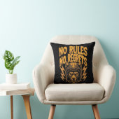 Coussin Pas de règlement Pas de Regrets - Wolf Biker Graph (Chaise)