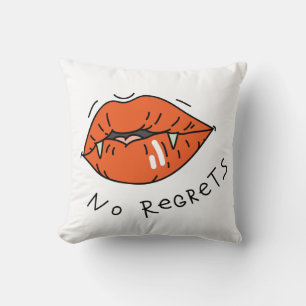 Coussin Pas de Regrets Red Lips Valentine