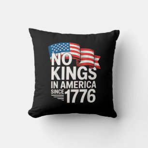 Coussin Pas de rois en Amérique depuis 1776 Protestation C