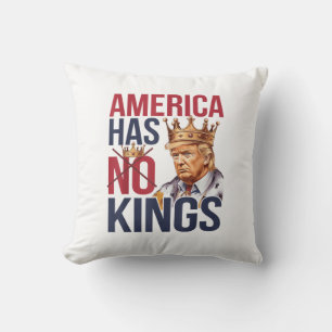 Coussin Pas de rois en Amérique Drôle l'Amérique n'a pas d
