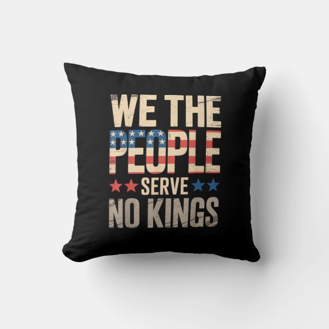 Coussin Pas de rois en Amérique Nous le peuple (Recto)