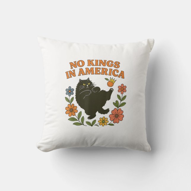 Coussin Pas de rois en Amérique Nous le peuple Rétro pour  (Recto)