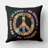 Coussin Pas de rois en Amérique, pas de fascistes (Verso)