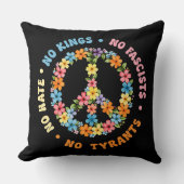 Coussin Pas de rois en Amérique, pas de fascistes (Recto)