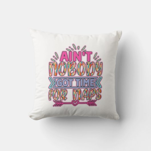 Coussin Pas de temps pour les siestes bébé Jeu d'oreiller (Recto)