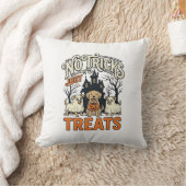 Coussin Pas de tours, juste des friandises Halloween Chien (Couverture)