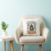 Coussin Pas de tours, juste des friandises Halloween Chien (Chaise)