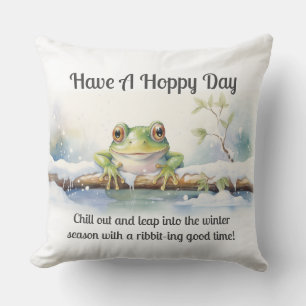 Coussin Passez une bonne journée à vous détendre en hiver