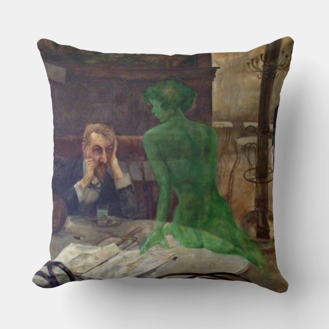 Coussin Passionnée verte 1901 de déesse (Recto)