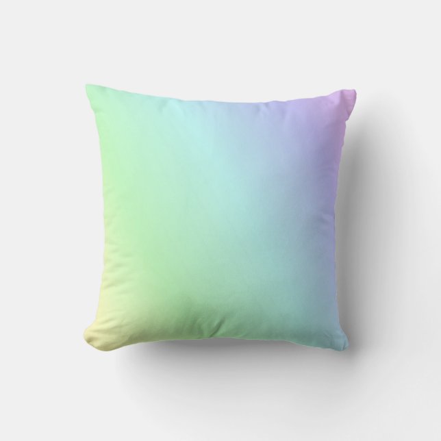 Coussin Pastel Arc-en-ciel de couleurs,  (Recto)