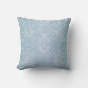Coussin Pastel Baby Blue Damask