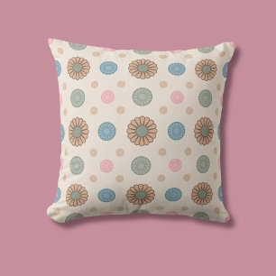 Coussin Pastel Babylonien inspiré motif floral
