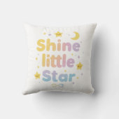 Coussin Pastel "Brille Petite Étoile" Céleste (Verso)