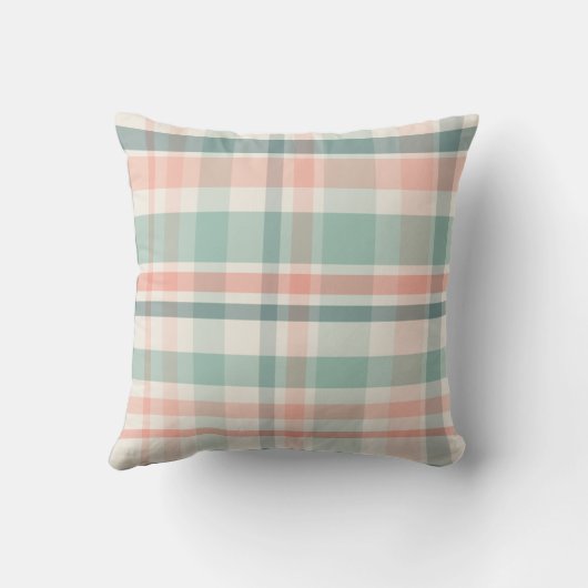Coussin Pastel Christmas Plaid two (Verso)