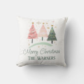 Coussin Pastel Christmas Tree Custom Family Cocktail (Recto)