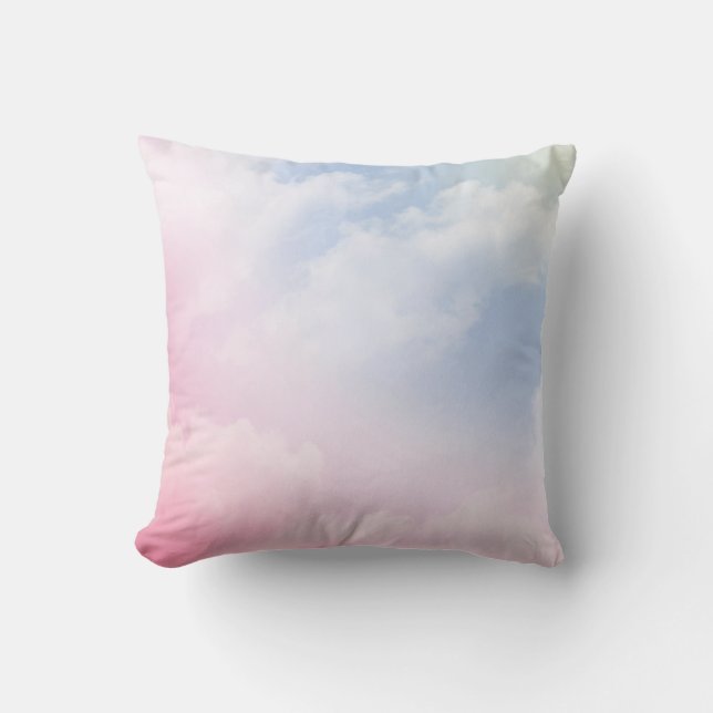 Coussin Pastel Clouds : Motif Arrière - plan serein (Recto)