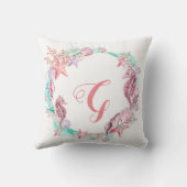 Coussin Pastel coloré sous le monogramme marin (Verso)