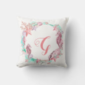 Coussin Pastel coloré sous le monogramme marin (Recto)