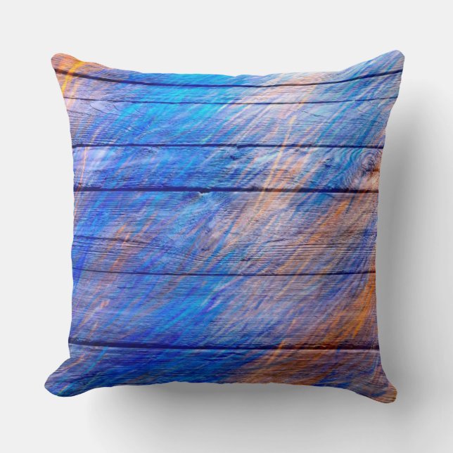 Coussin Pastel coloré sur bois (Recto)